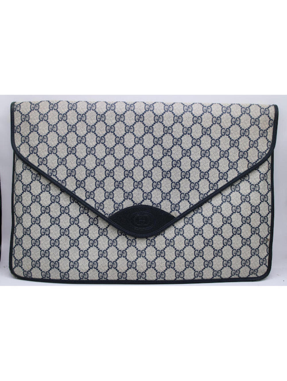 Vintage Gucci Envelope Portfolio Clutch Bag GG Monogram RARE 16.5" x 11"